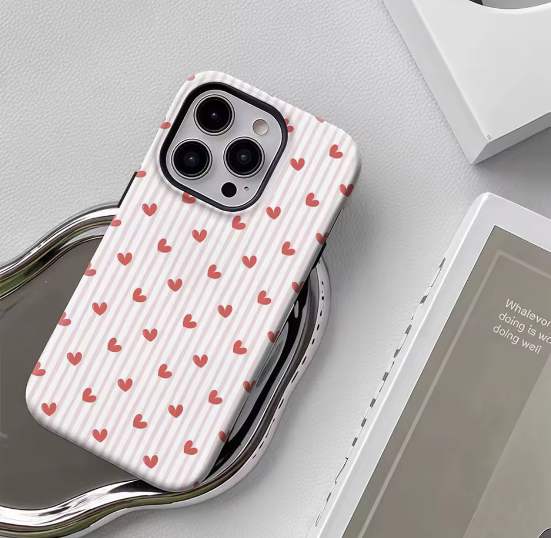Heart Stripes IPhone17 Must-Haves Phone Case