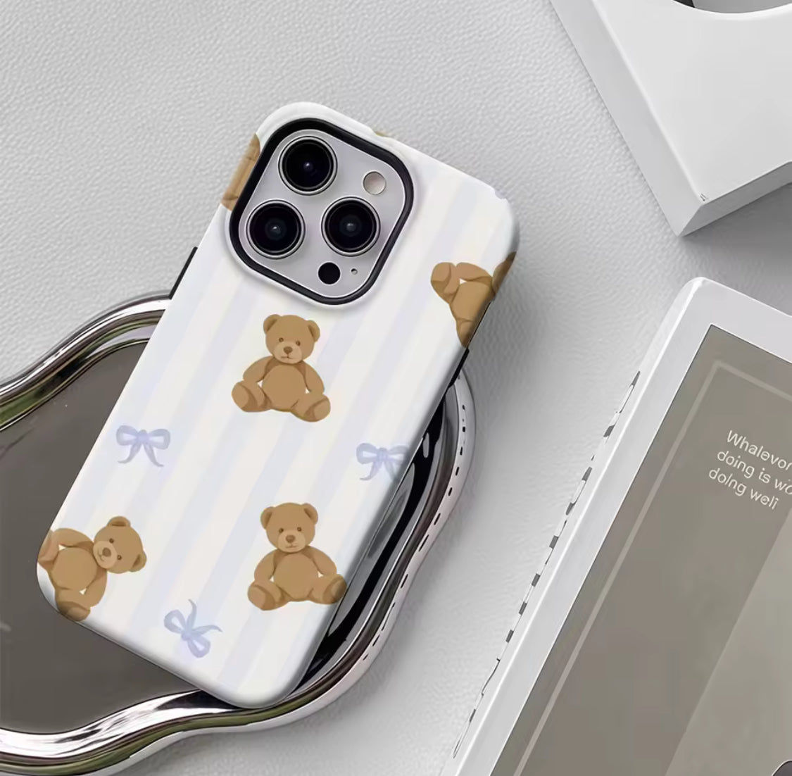 Teddy Bears with Blue Stripes IPhone17 Must-Haves Phone Case for IPhone