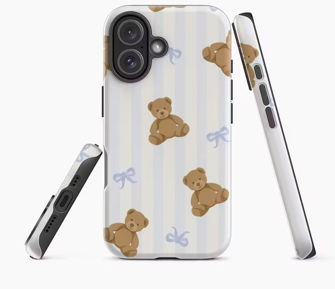 Teddy Bears with Blue Stripes IPhone17 Must-Haves Phone Case for IPhone