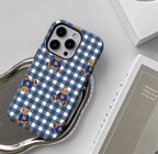 Plaid Teddy Charm IPhone17 Must-Haves