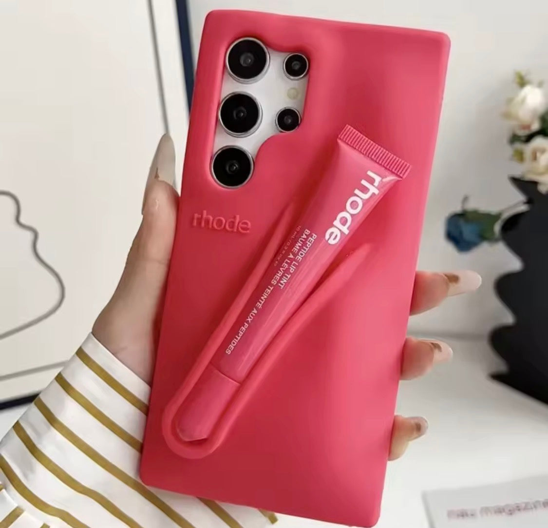 Coque de téléphone Rhode Guava Spirtz pour Samsung avec brillant à lèvres