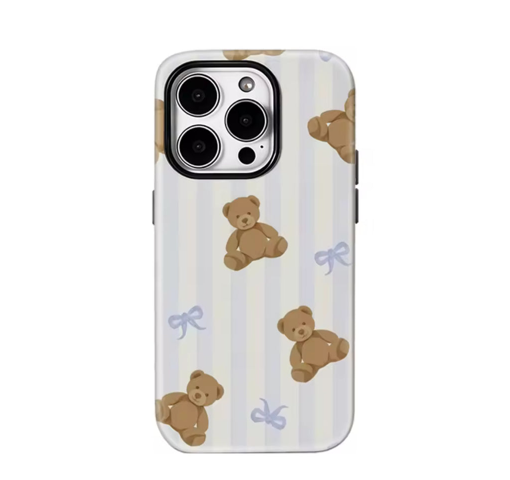 Teddy Bears with Blue Stripes IPhone17 Must-Haves Phone Case for IPhone