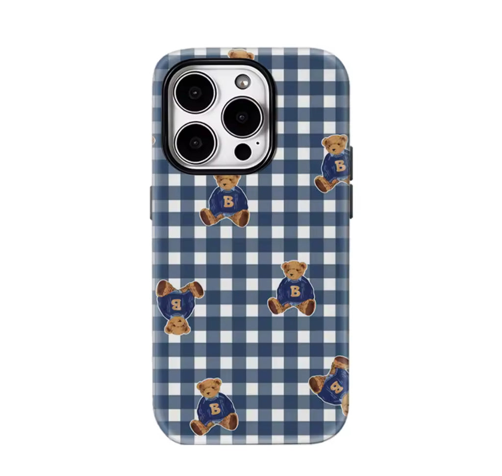 Plaid Teddy Charm IPhone17 Must-Haves