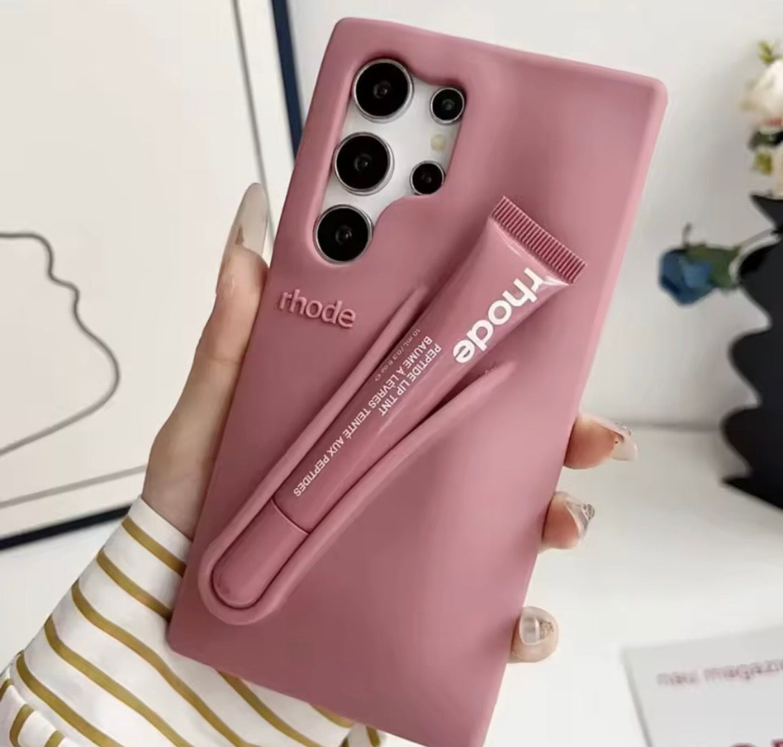 Rhode Phone Case Salty tan For Samsung with lipgloss Main image