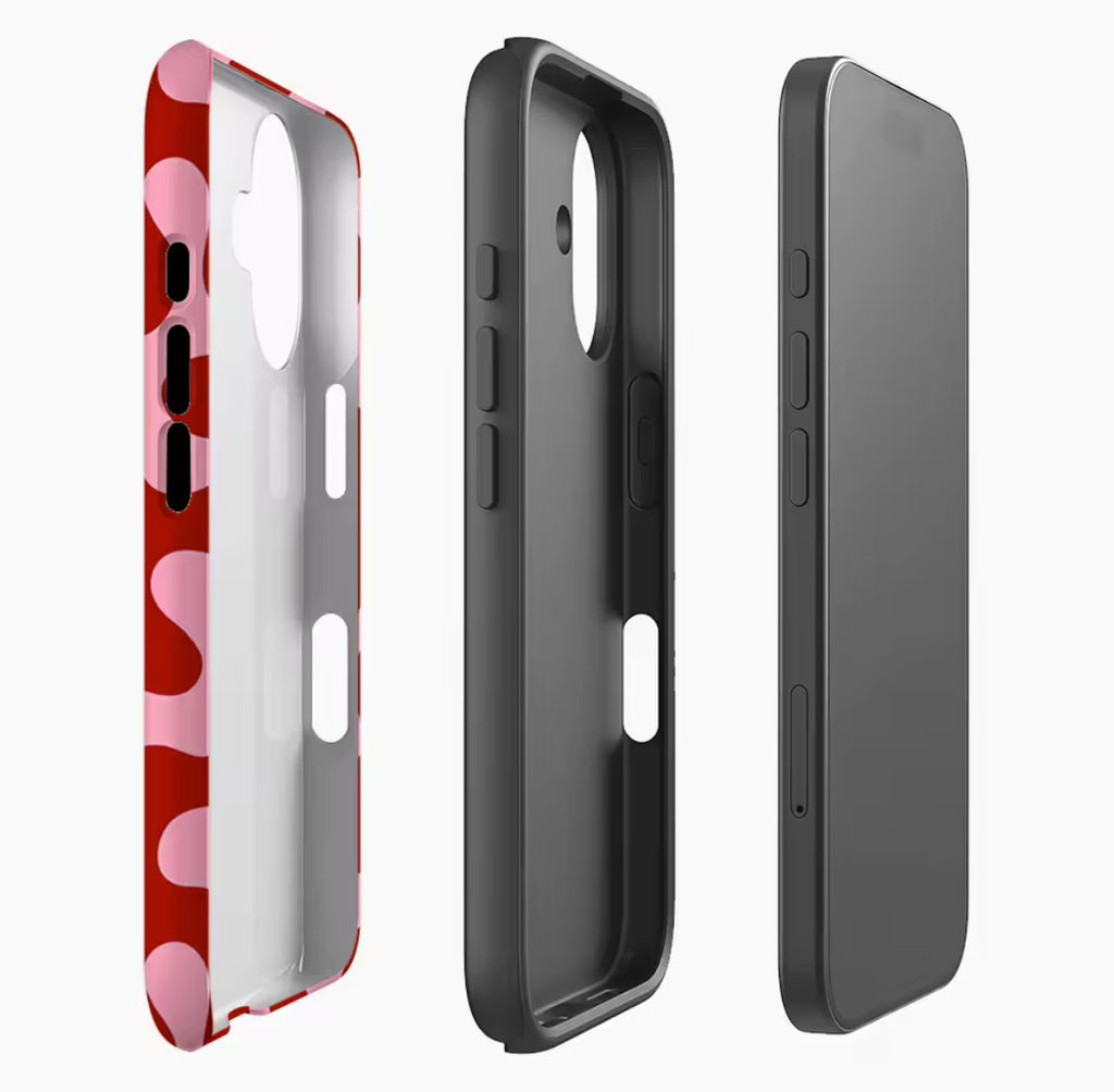 Artistic Red Pink Fluid Pattern IPhone17 Must-Haves Phone Case for IPhone