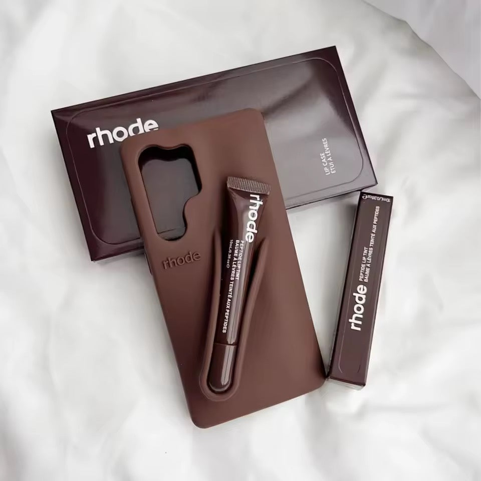 Rhode Phone Case Espresso For Samsung with lipgloss– RHODE COVER