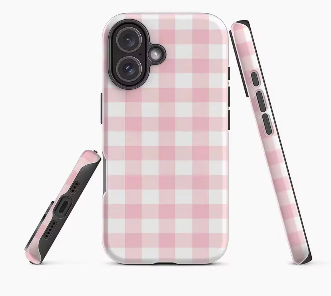 Pink & White Gingham IPhone17 Must-Haves Phone Case for IPhone Main image