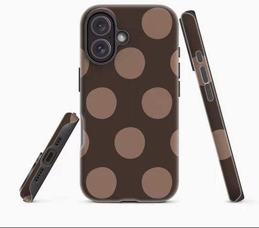 Brown Background with Dots IPhone17 Must-Haves Phone Case for IPhone