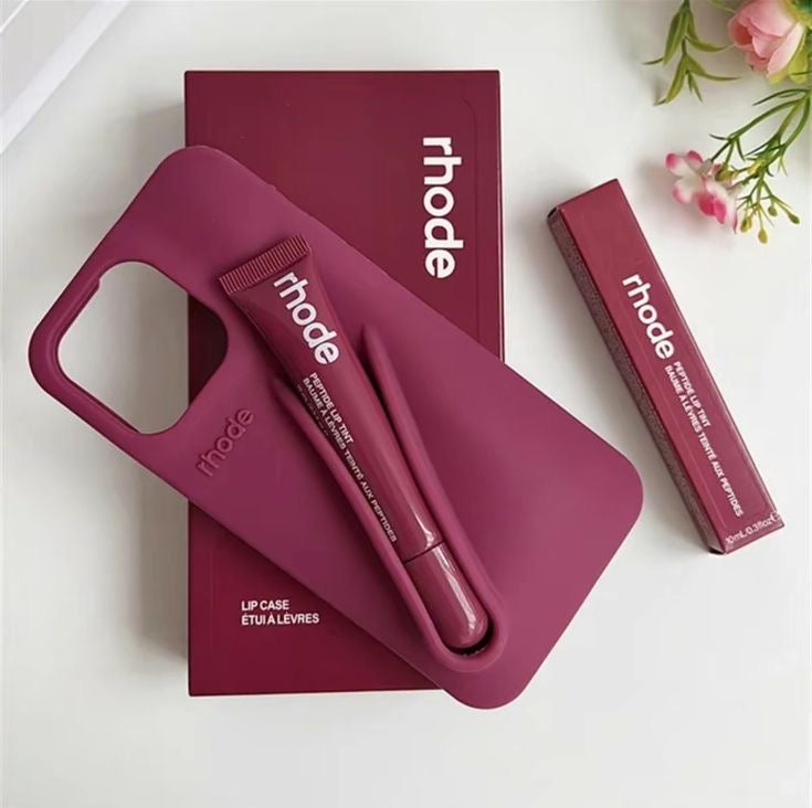 Rhode Phone Case Raspberry with Lipgloss | iPhone Case | RHODE COVER Rhode Phone Case Raspberry with Lipgloss | iPhone Case | RHODE COVER