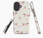Dachshund Cherry Bow Print IPhone17