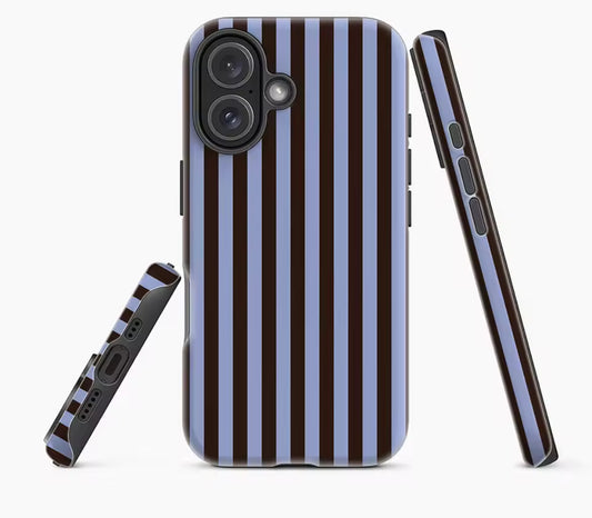 Contrasting Brown Blue Stripes IPhone17 Must-Haves