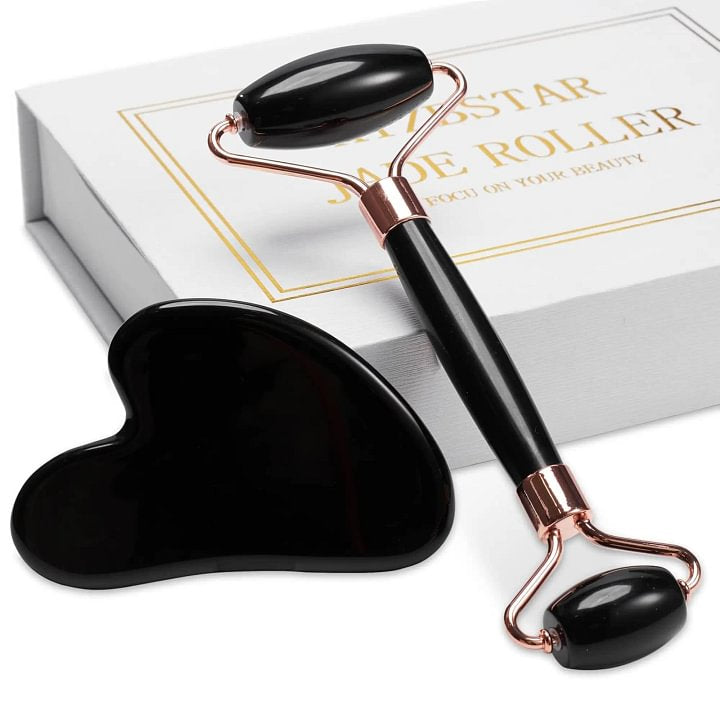 Face Roller & Gua Sha Set for Face & Neck Massage