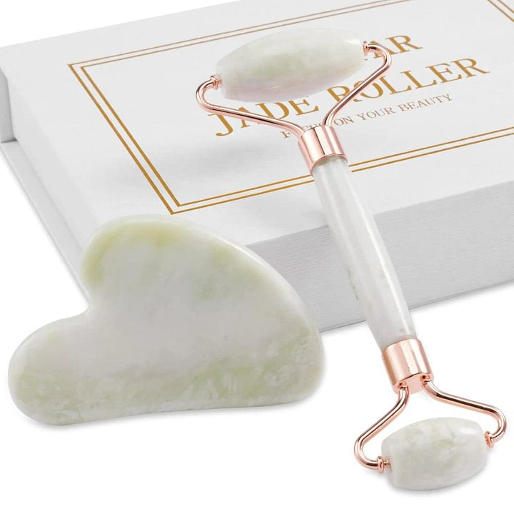 Face Roller & Gua Sha Set for Face & Neck Massage