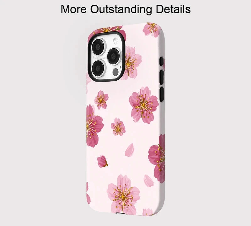 Kirschblüten iPhone Hülle  Rosa Blumen Stoßfeste Abdeckung