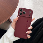 Custom Vertical Name Leather Phone Case – Personalized Engraved Initial & Text Case