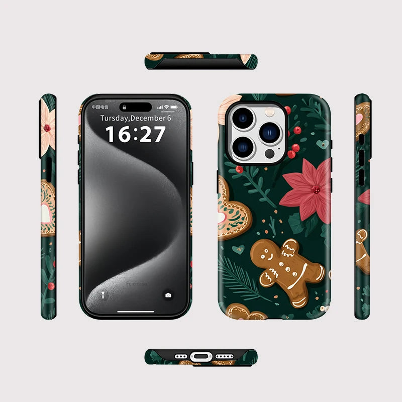 Weihnachts-Lebkuchen iPhone Hülle Festliche stoßfeste MagSafe Hülle