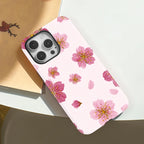 Kirschblüten iPhone Hülle  Rosa Blumen Stoßfeste Abdeckung