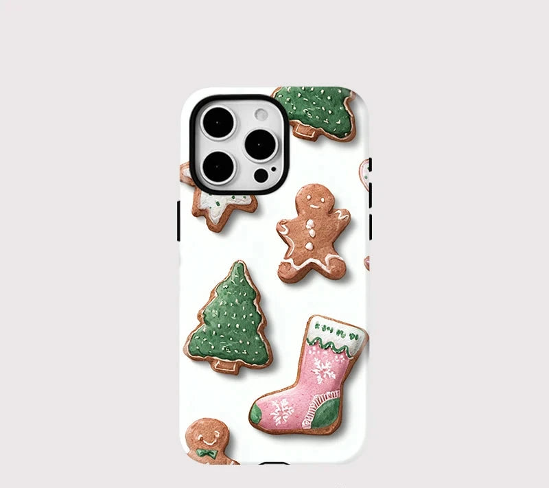Phone Case For iPhone 17 Air 14 15 Plus 16 Pro Max 13 12 11 For Magsafe Magnetic Christmas Socks Tree Pattern Cover