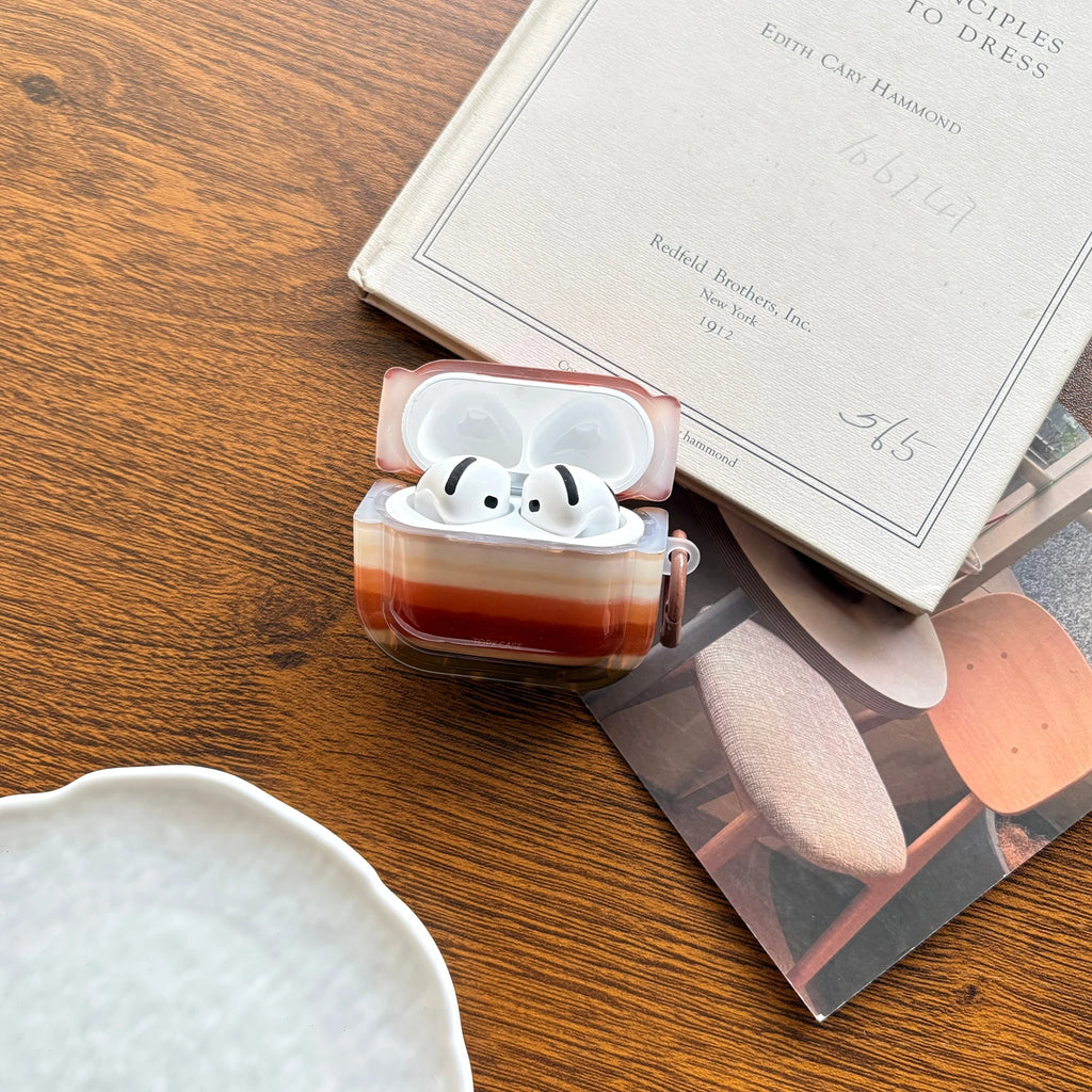 Sunset Gradient AirPods Case – Aesthetic Transparent Protective Cover