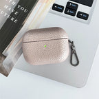 Custom Initial Leather AirPods Case Personalized Name Engraved Cover with Keychain