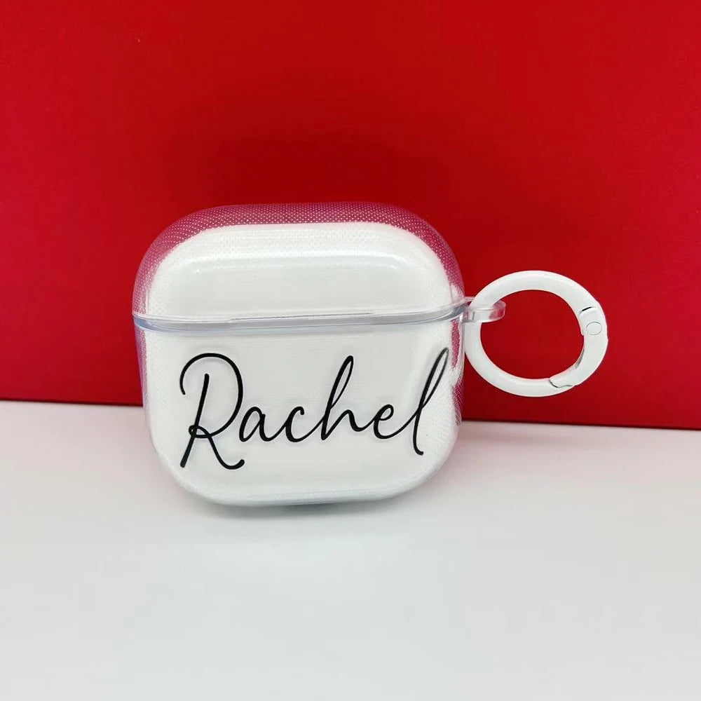 Custom AirPods Case with Name  Personalized Clear AirPods Cover