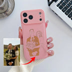 Custom Photo Engraved Leather Phone Case – Personalized Image Case