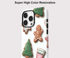 Niedliche Weihnachts-iPhone-Hülle – stoßfestes Lebkuchen-MagSafe-Cover
