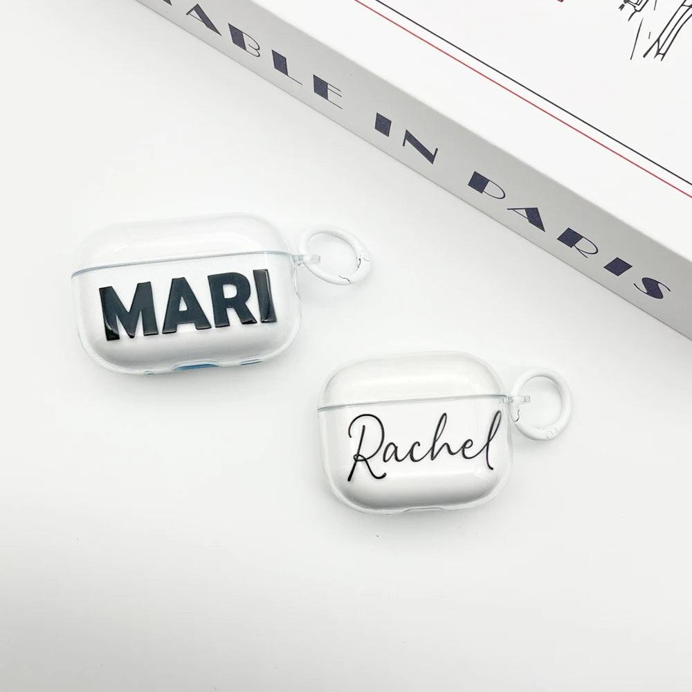 Custom AirPods Case with Name  Personalized Clear AirPods Cover Secondary image