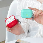 Custom Initial Leather AirPods Case Personalized Name Engraved Cover with Keychain