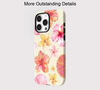 iPhone-Hülle mit tropischen Blumen – stoßfester Schutz mit zwei Schichten