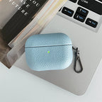 Custom Initial Leather AirPods Case Personalized Name Engraved Cover with Keychain