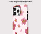Kirschblüten iPhone Hülle  Rosa Blumen Stoßfeste Abdeckung