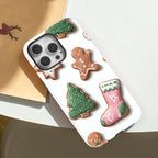 Niedliche Weihnachts-iPhone-Hülle – stoßfestes Lebkuchen-MagSafe-Cover