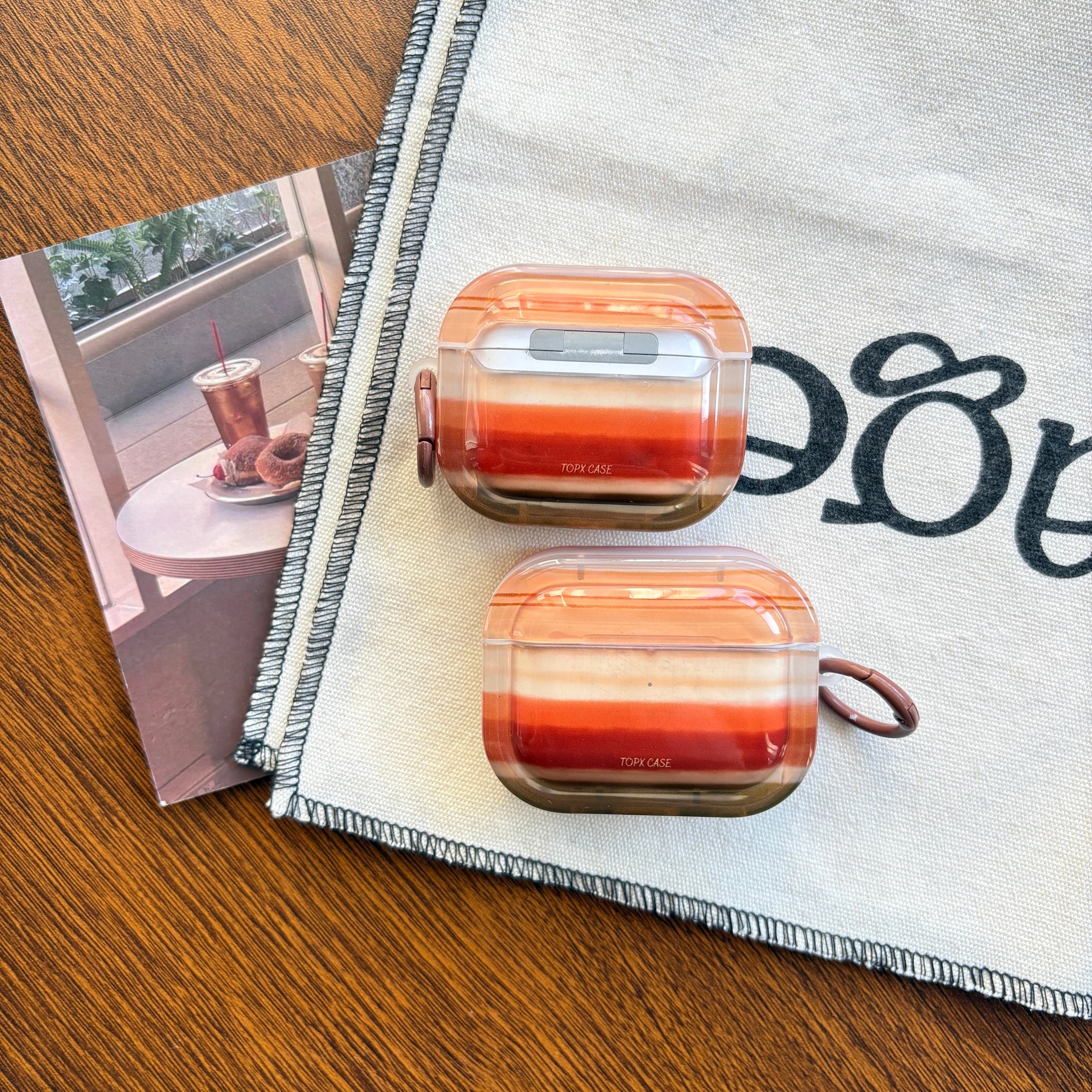 Sunset Gradient AirPods Case – Aesthetic Transparent Protective Cover