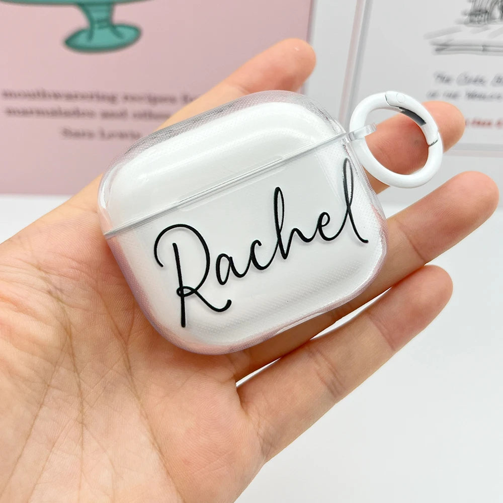 Custom AirPods Case with Name  Personalized Clear AirPods Cover Main image