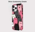 Cute Cat iPhone Case – Pink Kawaii Shockproof Cover