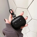 Custom Initials Leather AirPods Case with Clip – Personalized Name Case