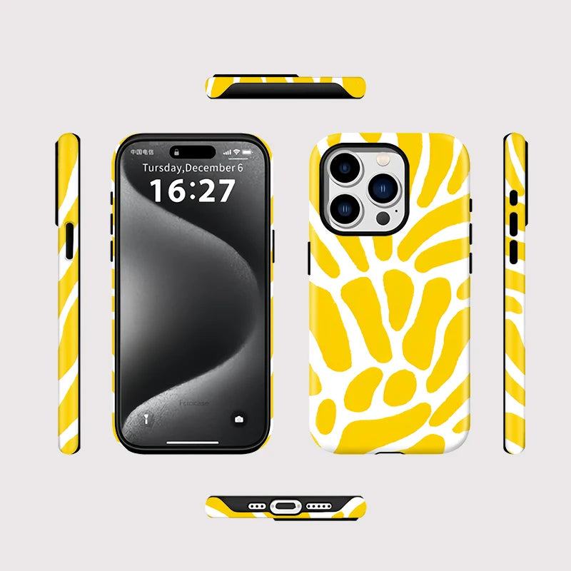 Yellow Abstract iPhone Case – Aesthetic Shockproof Cover Secondary image