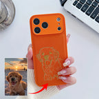 Custom Photo Engraved Leather Phone Case – Personalized Image Case