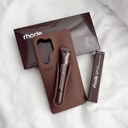 Rhode Phone Case Espresso For Samsung with lipgloss