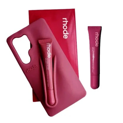Rhode Phone Case Raspberry For Samsung with lipgloss