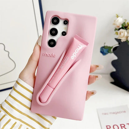 Rhode Phone Case Ribbon For Samsung with lipgloss