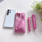 Rhode Phone Case Rose For Samsung with lipgloss