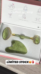 Face Roller & Gua Sha Set for Face & Neck Massage
