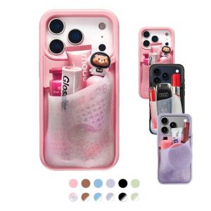 Flex Pouch Expandable Storage Case for iPhone 17 16 15 - Ultra-Stretchy Gadget & Card Holder