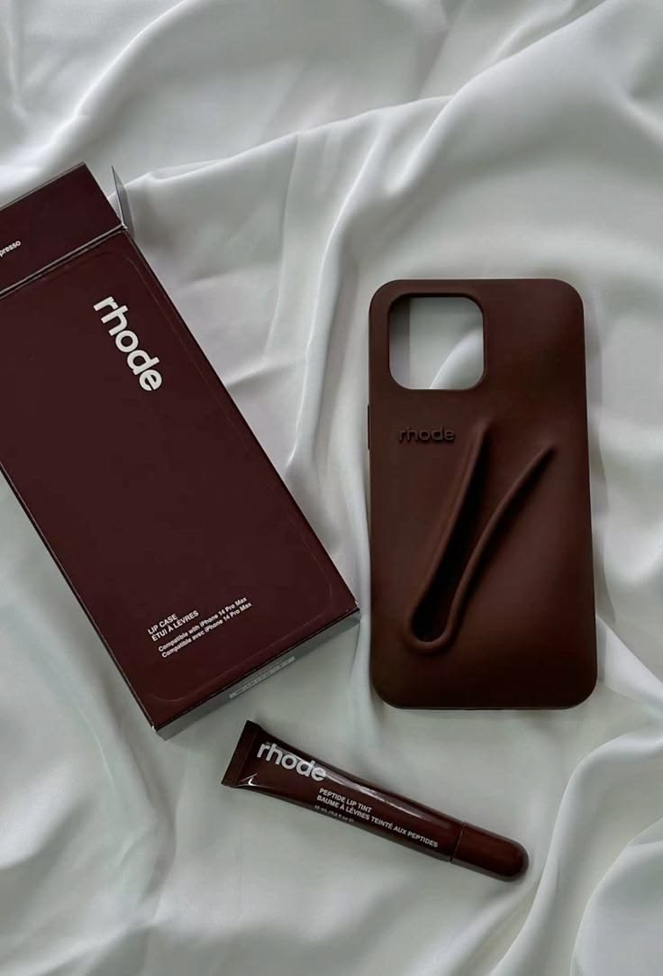 Rhode Phone Case Espresso | Lip Gloss Holder Case